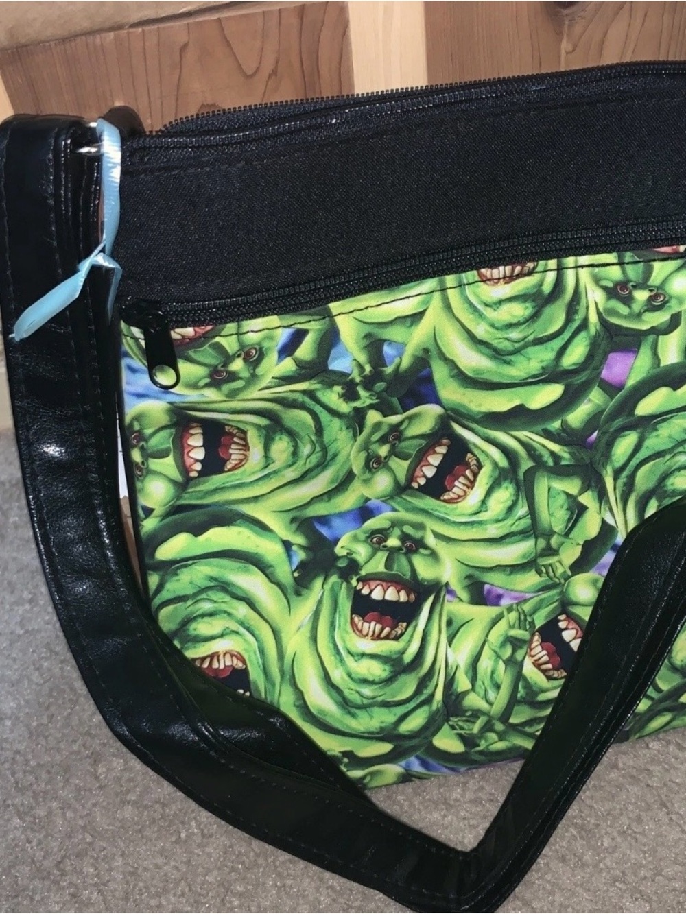 Top Notch GHOSTBUSTERS CROSSBODY SHOULDER BAG SLIMER Adjustable Strap new